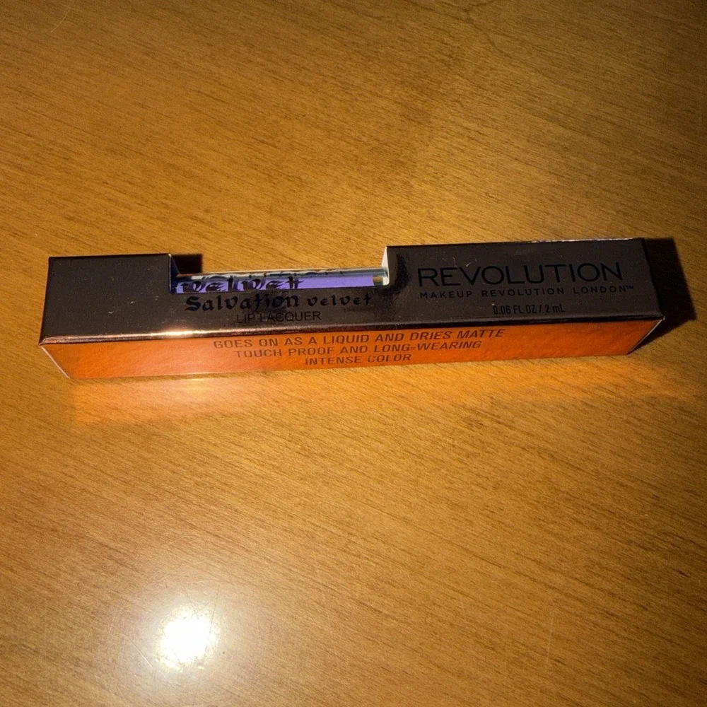 NEW Revolution Salvation Velvet Lip Lacquer Violet Depravity Long Wearing Matte